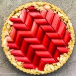 rhubarb frangipane tart before cooking