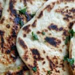 Naan with parsley.