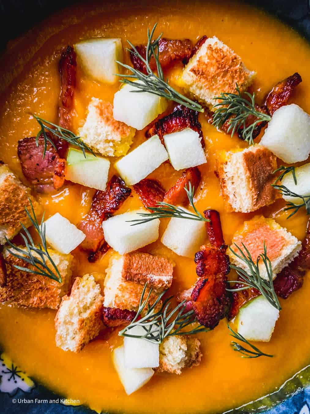 Roasted Squash Soup with 3 Garnish Ideas Urban Farm and Kitchen