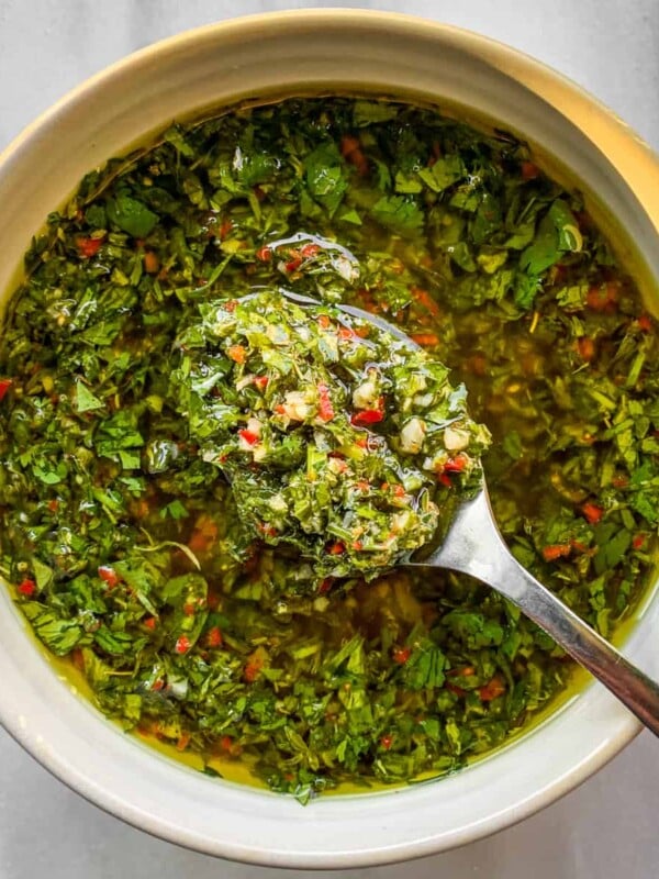 chimichurri in bowl
