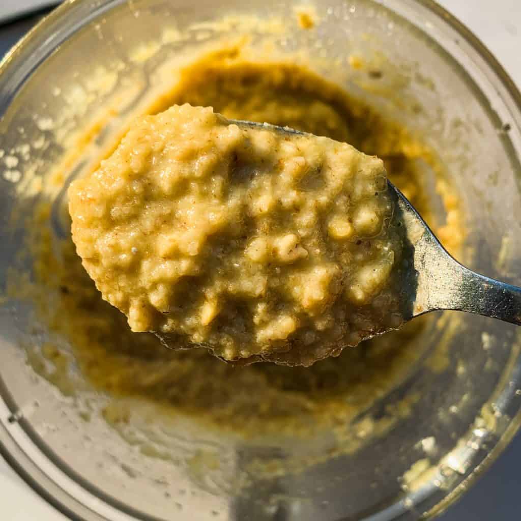 walnuts, cheese, garlic, lemons and olive oil processed in food processor to coarse consistency.