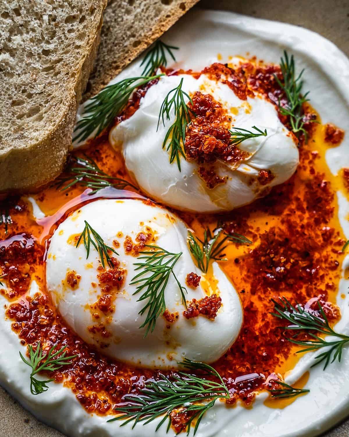 Turkish Eggs (Cilbir)