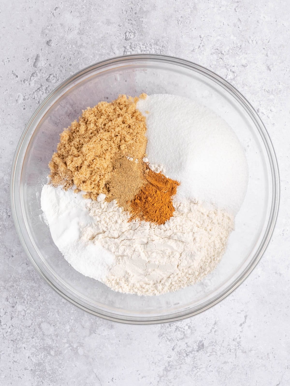 Small bowl with whisked up eggs.