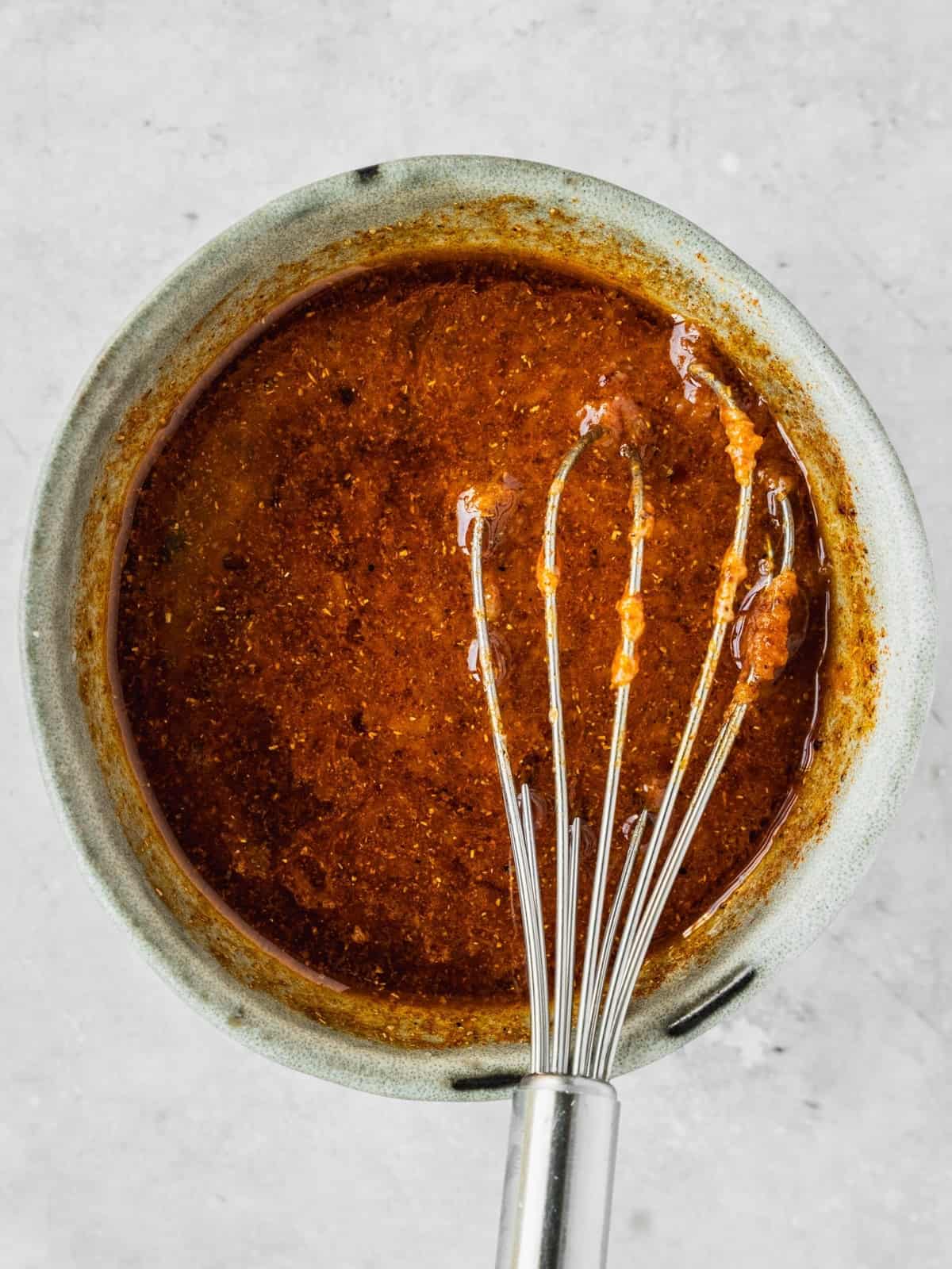 Peri peri marinade in a small bowl.